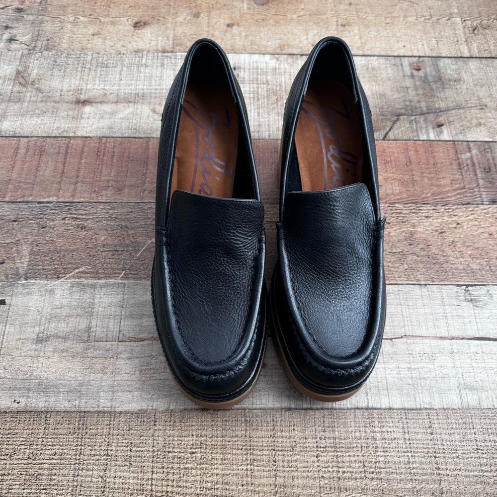 ZODIAC Dorit Platform Leather Loafers Shoes BLACK Size 9.5